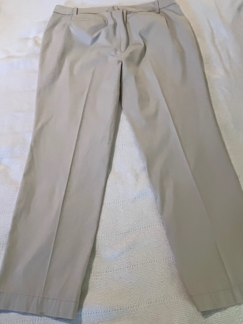 Talbots Perfect Chino Womens 16W Khaki Straight Leg Pants Beige Career